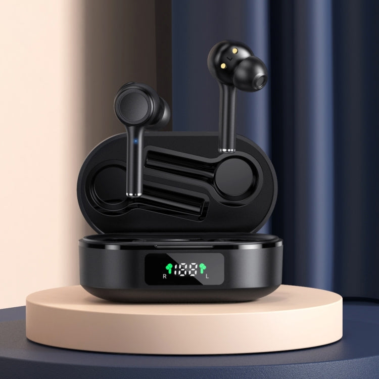 MI4 Bluetooth 5.0 LED Digital Display Intelligent Noise Reduction True Wireless Bluetooth Earphone Black