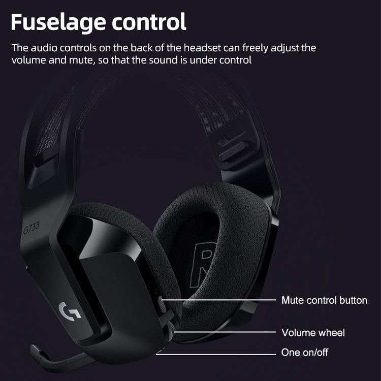 Logitech G733 LIGHT SPEED Wireless RGB Gaming Headset – Durable Build, Easy to Use