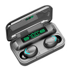 F9-5C Bluetooth Earphones – LED Light + Digital Display Noise Reduction Bluetooth Earphone(Black),... F9-5C LED Light Black IP6D1057