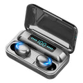 F9-5C Four-bar Breathing Light + Digital Display Noise Reduction Bluetooth Earphone, F9-5C Four-bar Light Black, F9-5C Four-bar Light White F9-5C Four-bar Light Black Black