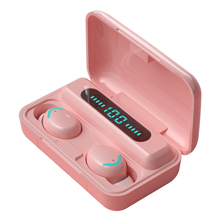 F9-5C Bluetooth Earphones – Macaron Series Four-bar Breathing Light + Digital Display Noise... F9-5C Macaron Four-bar Light Pink Pink