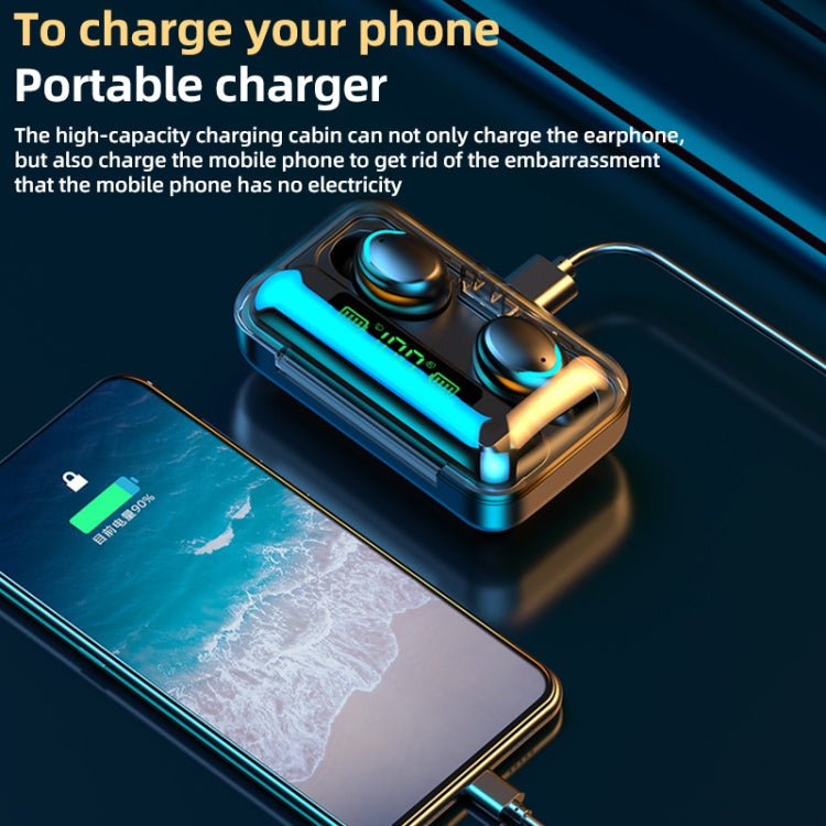 R11 Bluetooth Earphones – Mirror LED Light + Digital Display Noise Reduction Bluetooth Earphone,...