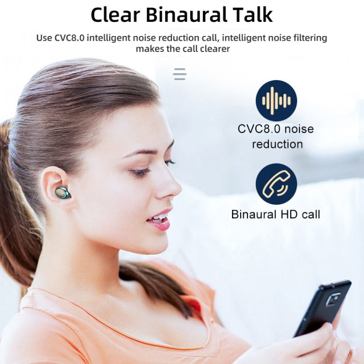 R11 Bluetooth Earphones – Mirror LED Light + Digital Display Noise Reduction Bluetooth Earphone,...
