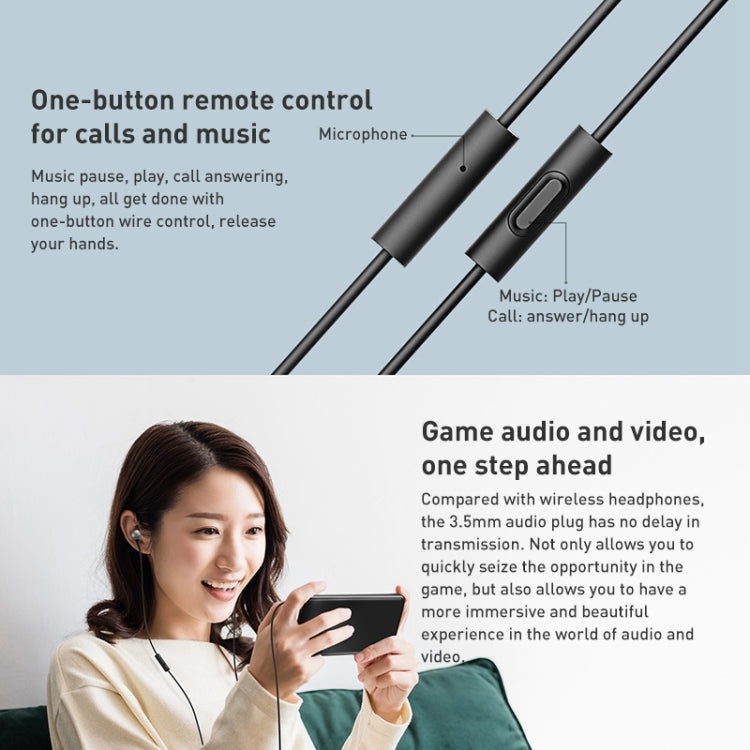 Original Xiaomi 3.5mm Plug Wired Control Aluminum Alloy Earphone,...