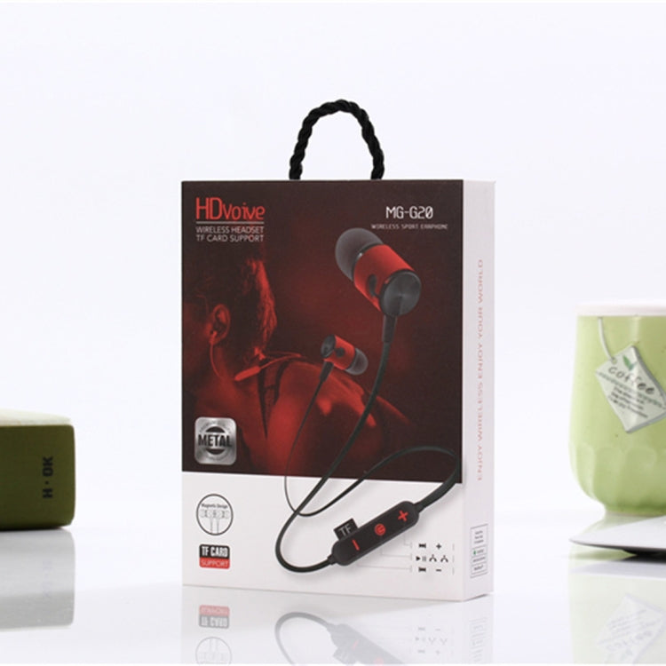 MG-G20 Bluetooth Earphones – Bluetooth 4.2 Sport Wireless Bluetooth Earphone, Support Card