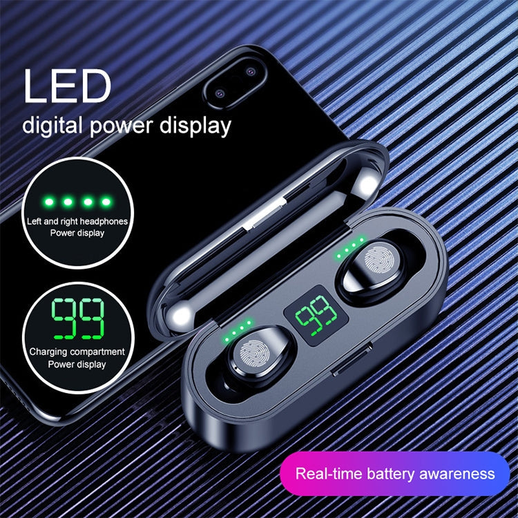 F9 Case – TWS V5.0 Touch Control Binaural Wireless Bluetooth Headset with...