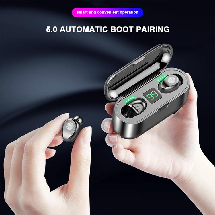 F9 Case – TWS V5.0 Touch Control Binaural Wireless Bluetooth Headset with...