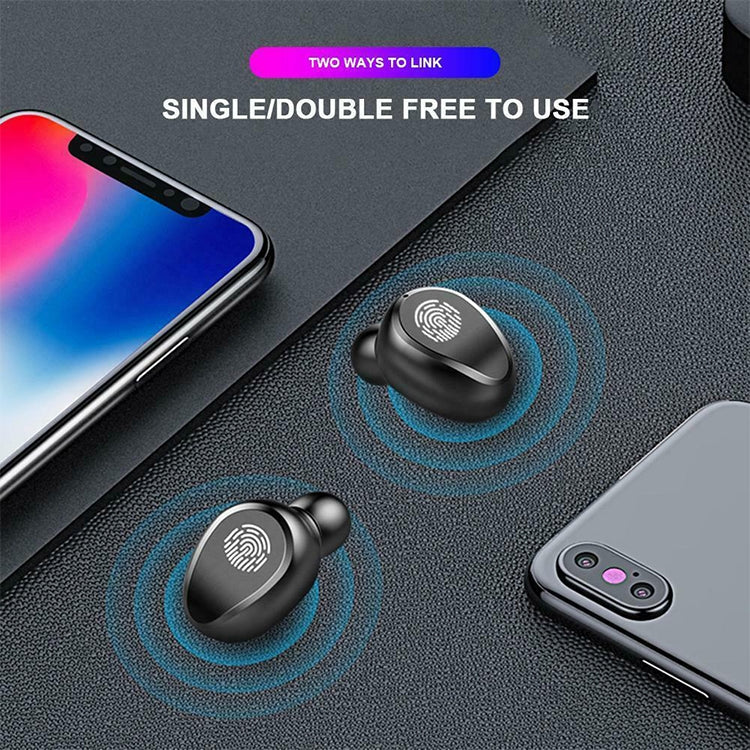 F9 Case – TWS V5.0 Touch Control Binaural Wireless Bluetooth Headset with...