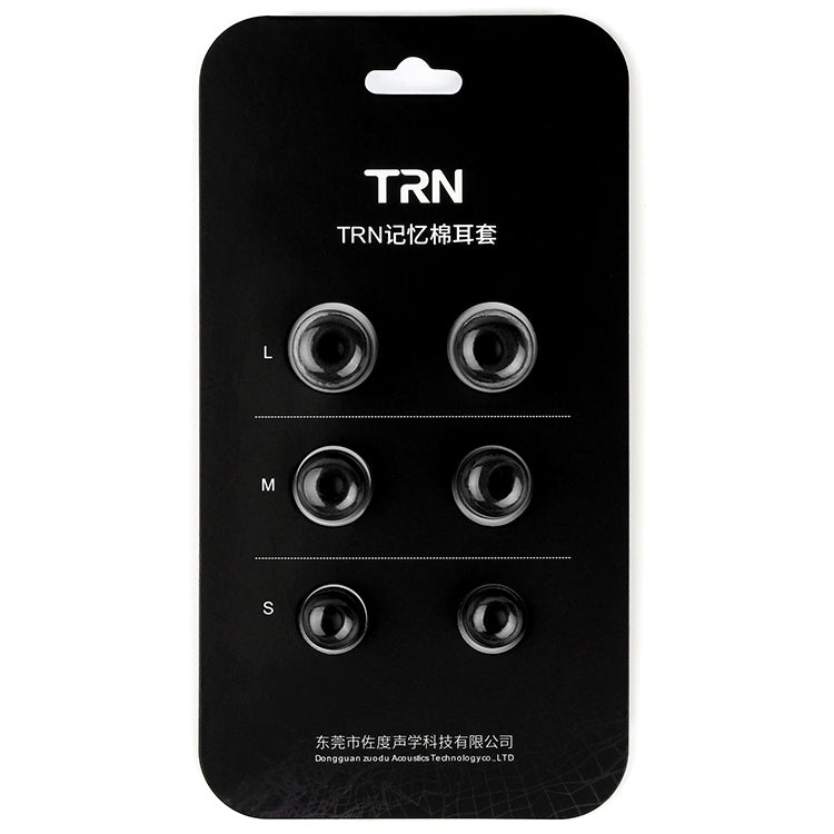 TRN Earphone Tips – Silicone Black