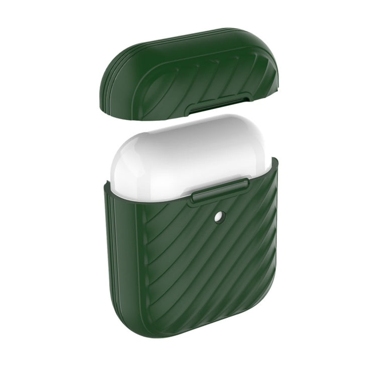 Protective Case – For Apple Airpods 1 / 2 Wave Texture TPU Wireless Earphone Protective...