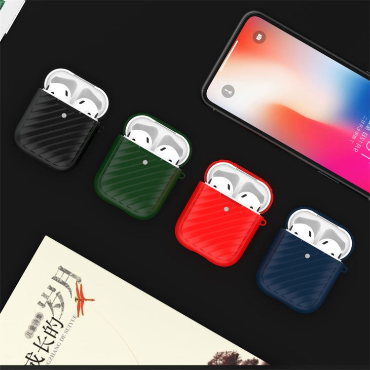 Protective Case – For Apple Airpods 1 / 2 Wave Texture TPU Wireless Earphone Protective...