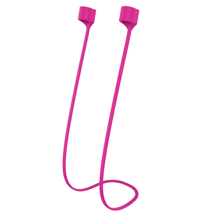 Wireless Bluetooth Headset Anti-lost Rope Magnetic Silicone Lanyard for Apple AirPods 1 / 2 – Lanyard, Magnetic, Bluetooth, For AirPods 1 / 2 For AirPods 1 2 Rose Red