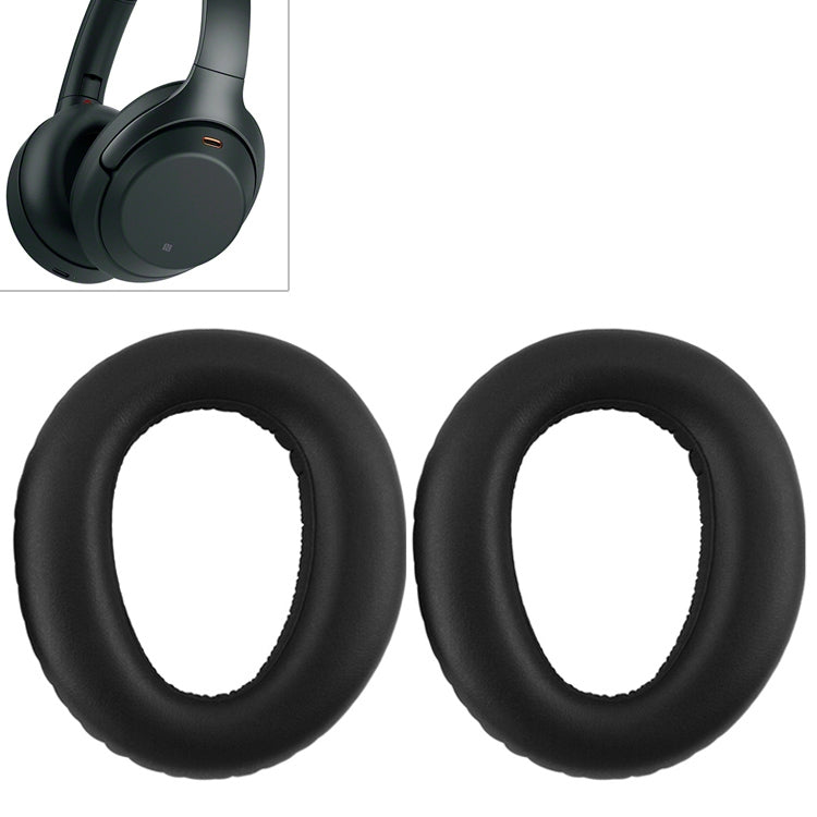 2pcs Sponge Headphone Protective Case for Sony MDR-1000X / WH-1000XM3 Black