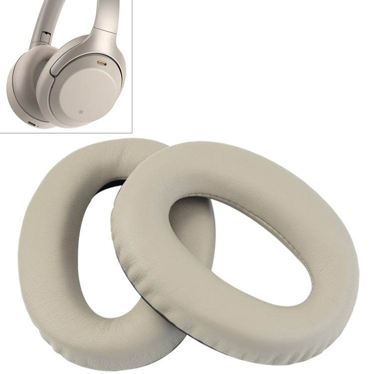 2pcs Sponge Headphone Protective Case for Sony MDR-1000X / WH-1000XM3 Champagne Gold