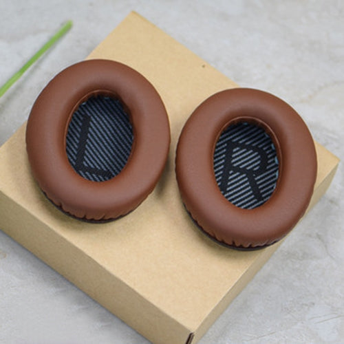 Headphones – 1 Pair Soft Earmuff Headphone Jacket with LR Cotton for BOSE QC2 / QC15... Black Brown