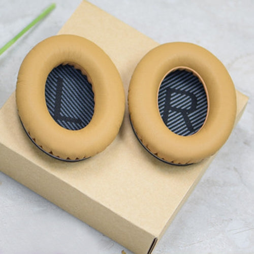 Headphones – 1 Pair Soft Earmuff Headphone Jacket with LR Cotton for BOSE QC2 / QC15... Gold Black