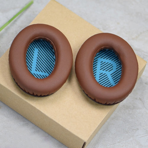 Headphones – 1 Pair Soft Earmuff Headphone Jacket with LR Cotton for BOSE QC2 / QC15... Brown Blue
