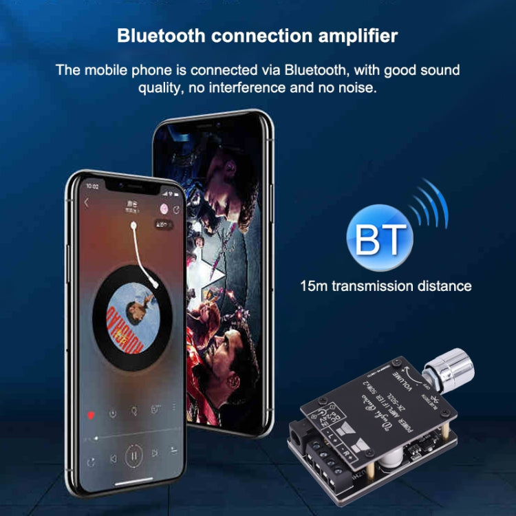ZK-502L Bluetooth 5.0 12/24V Wireless Stereo Audio Digital Power Amplifier Board 50Wx2 Bluetooth Amp Amplificador, without Shell, ZK-502L without Shell – Bluetooth