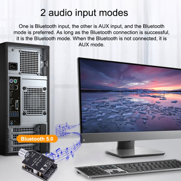 ZK-502L Bluetooth 5.0 12/24V Wireless Stereo Audio Digital Power Amplifier Board 50Wx2 Bluetooth Amp Amplificador, without Shell, ZK-502L without Shell – Bluetooth