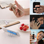 2 in 1 Adjustable Universal Mini Adhesive Holder Stand + Slim Finger...
