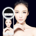 Charging Selfie Beauty Light For iPhone, Galaxy, Huawei, Xiaomi, LG, HTC and Other Smart Phones with Adjustable Clip & USB Cable Black