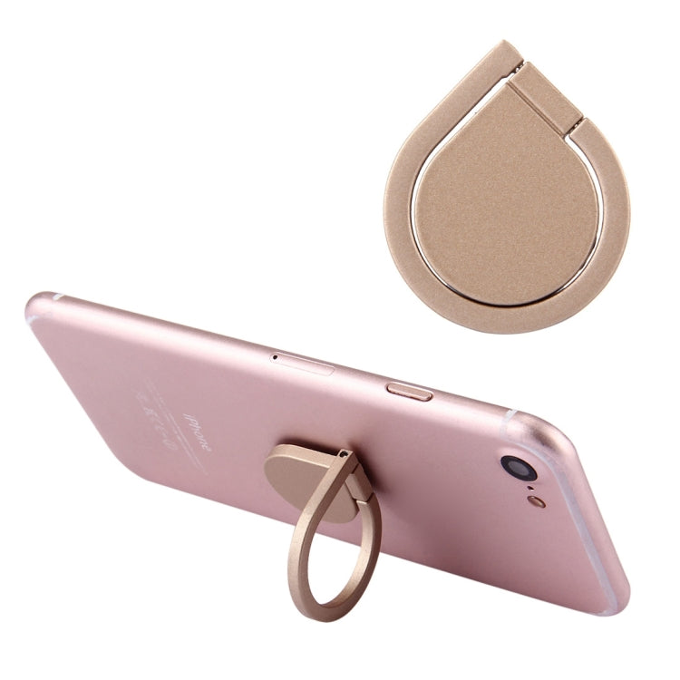 Universal 360 Degree Rotation Drops of water Style Ring Phone Holder Stand Gold
