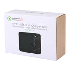 Q8118 Charger – 1 Quick Charge 3.0 + 4 Smart Identification USB + 1 USB-C / Type-C 3.1...