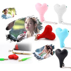 1 Male to 2 Females 3.5mm Jack Plug Multi-function Heart Shaped Earphone Audio Video Splitter Adapter with Key Chain for iPhone, iPad, iPod, Samsung, Xiaomi, HTC and Other 3.5 mm Audio Interface Electronic Digital Products – Durable Build, Easy to Use