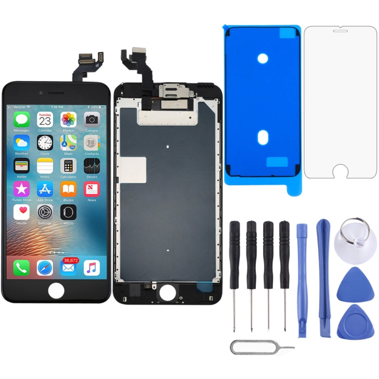 LCD Screen with Front Camera for iPhone 6s Plus, 4 in 1 for i6S Plus White, 4 in 1 for i6S Plus Black – Durable Build, Easy to Use 4 in 1 for i6S Plus Black Black