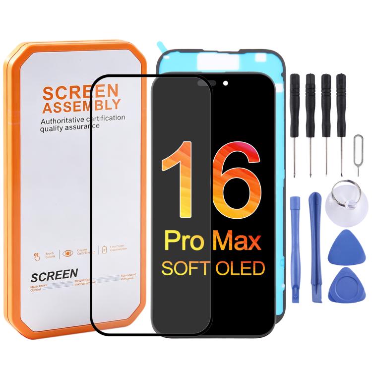HXL Soft OLED Screen For iPhone 16 Pro Max, For iPhone 16 Pro Max For iPhone 16 Pro Max