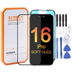 HXL Soft OLED Screen For iPhone 16 Pro, For iPhone 16 Pro For iPhone 16 Pro
