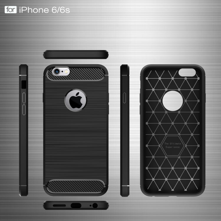 Protective Case – For iPhone 6 Plus & 6s Plus Brushed Texture Fiber TPU Rugged Armor...