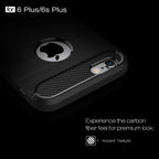 Protective Case – For iPhone 6 Plus & 6s Plus Brushed Texture Fiber TPU Rugged Armor...
