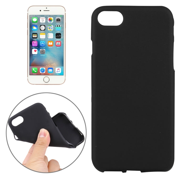 For iPhone 8 & 7 Solid Color TPU Protective Back Cover Case Black