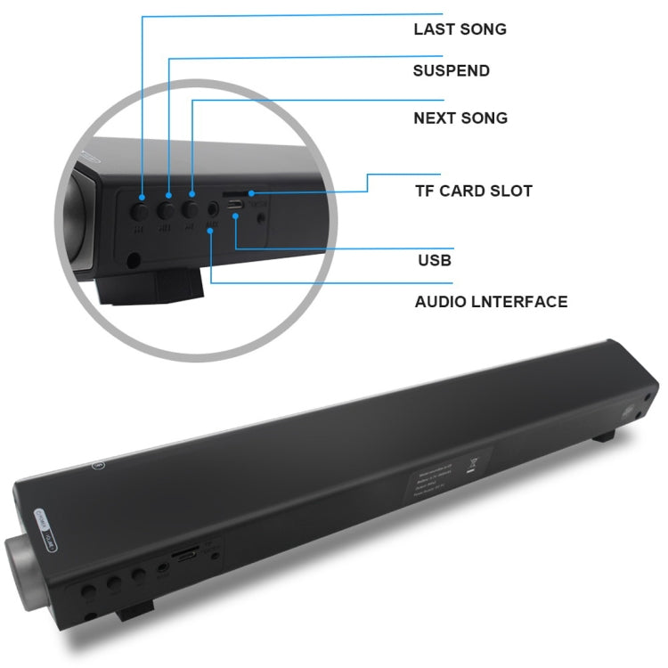 Speaker – Soundbar LP-08 (CE0150) USB MP3 Player 2.1CH Bluetooth Wireless Sound...