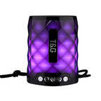 TG155 Bluetooth Speaker – Bluetooth 4.2 Mini Portable Wireless Bluetooth Speaker with Colorful Lights Black