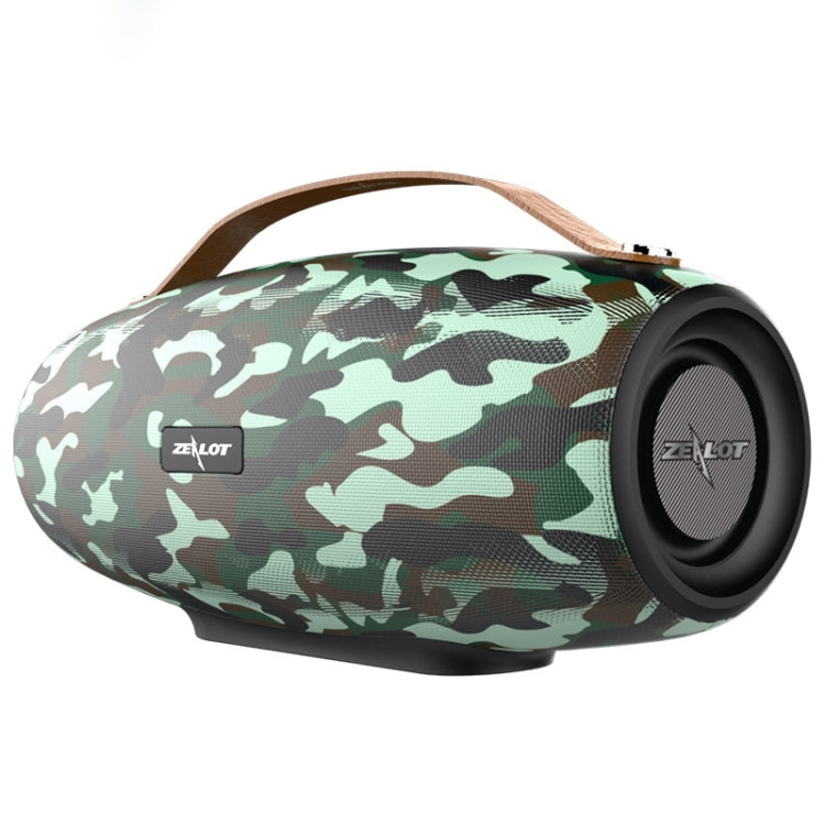 ZEALOT S27 Multifunctional Bass Wireless Bluetooth Speaker, Built-in Microphone, Support Bluetooth Call & AUX & TF Card & 1x93mm + 2x66mm Speakers, S27 – Bluetooth S27 Camouflage Green