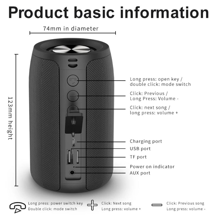 S32 Bluetooth Speaker – HiFi Bass Sound, Hands-Free