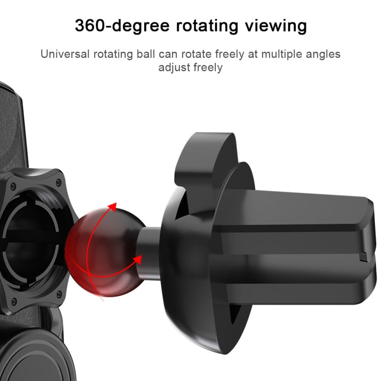 Q2 15W Universal Rotation Infrared Induction Magnetic Car Wireless Charging Mobile Phone Holder with Micro USB + 8 Pin + Type-C / USB-C Magnetic Connector, Q2 Black, Q2 Red, Q2 Silver