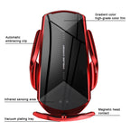 Q2 15W Universal Rotation Infrared Induction Magnetic Car Wireless Charging Mobile Phone Holder with Micro USB + 8 Pin + Type-C / USB-C Magnetic Connector, Q2 Black, Q2 Red, Q2 Silver