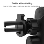 Q2 15W Universal Rotation Infrared Induction Magnetic Car Wireless Charging Mobile Phone Holder with Micro USB + 8 Pin + Type-C / USB-C Magnetic Connector, Q2 Black, Q2 Red, Q2 Silver