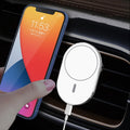 X19 Magsafe Car Air Outlet Vent Mount Clamp Holder 15W Fast Charging Qi Magnetic Wireless Charger, X19 X19 White