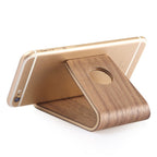 JS01 Wooden Desktop Phone Holder Universal Curved Wood Support Frame For Tablet Phones (Lindens), IP7G0650A, IP7G0650B, IP7G0650C IP7G0650B