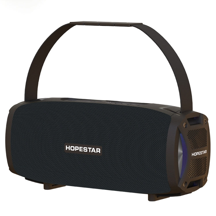 HOPESTAR H24 Pro TWS Portable Outdoor Waterproof Woven Textured Bluetooth Speaker with Rhythm Light, Support Hands-free Call & U Disk & TF Card & 3.5mm AUX & FM, H24 Pro Black, H24 Pro Grey, H24 Pro Blue, H24 Pro Red H24 Pro Black Black