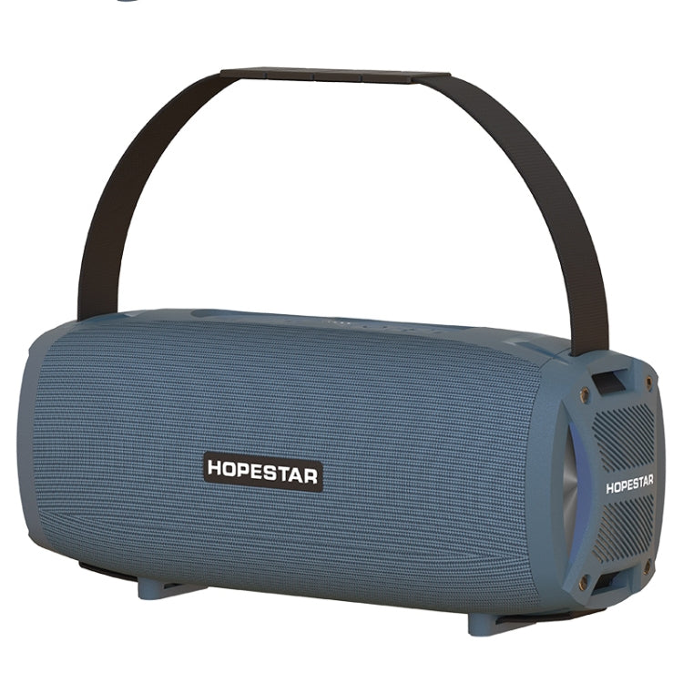 HOPESTAR H24 Pro TWS Portable Outdoor Waterproof Woven Textured Bluetooth Speaker with Rhythm Light, Support Hands-free Call & U Disk & TF Card & 3.5mm AUX & FM, H24 Pro Black, H24 Pro Grey, H24 Pro Blue, H24 Pro Red – Waterproof, Bluetooth, TPU H24 Pro Blue Blue
