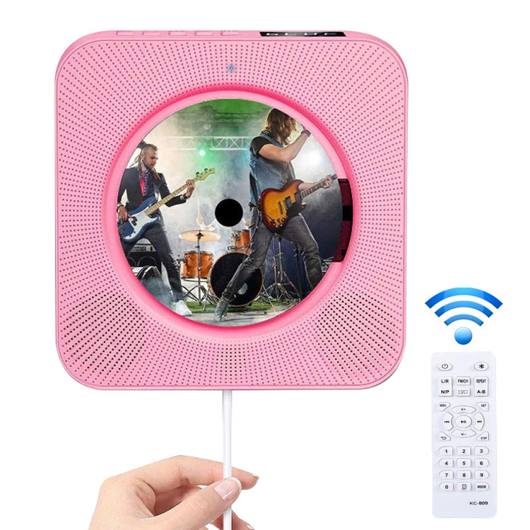 The Second Generation Portable Digital Display Bluetooth Speaker CD Player with Remote Control, Digital Display – Bluetooth Digital Display Pink