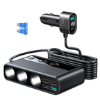 JOYROOM JR-CL06 9 in 1 210W PD USB-C / Type-C + Dual QC3.0 USB + 3 USB + 3 Cigarette Lighter Holes Digital Display Car Charger, JR-CL06 JR-CL06
