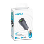 MOMAX UC15 38W PD + QC3.0 Dual Ports Car Charger, 38W