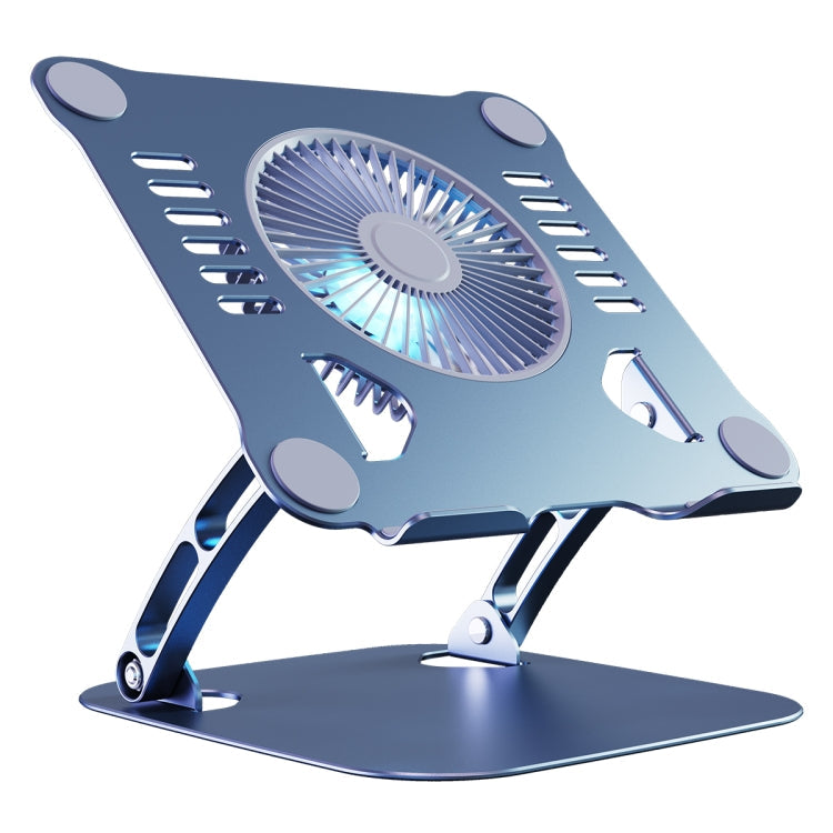 R-JUST HZ22 Dual-purpose Desktop Fan Aluminum Alloy Laptop Bracket with Light, HZ22 (Tarnish), HZ22 (Silver) HZ22 (Tarnish) Tarnish