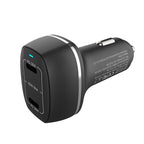 ACC-580 Dual Ports PD 60W Fast Charging Car Charger Black